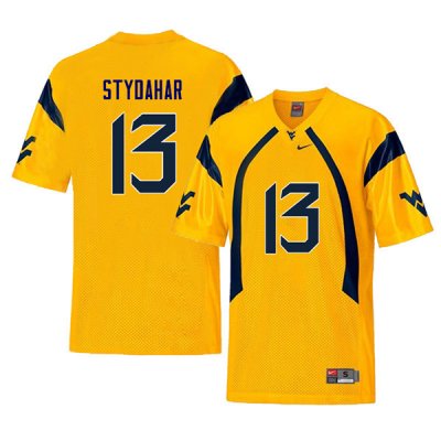 Men's West Virginia Mountaineers NCAA #13 Joe Stydahar Yellow Authentic Nike Retro Stitched College Football Jersey BP15Y70EX